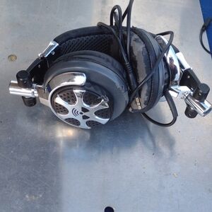 EAR POLLUTION Black and Silver Over-Ear Headphones wired